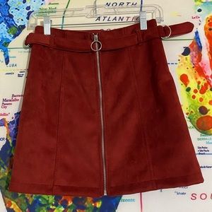 Suede skirt